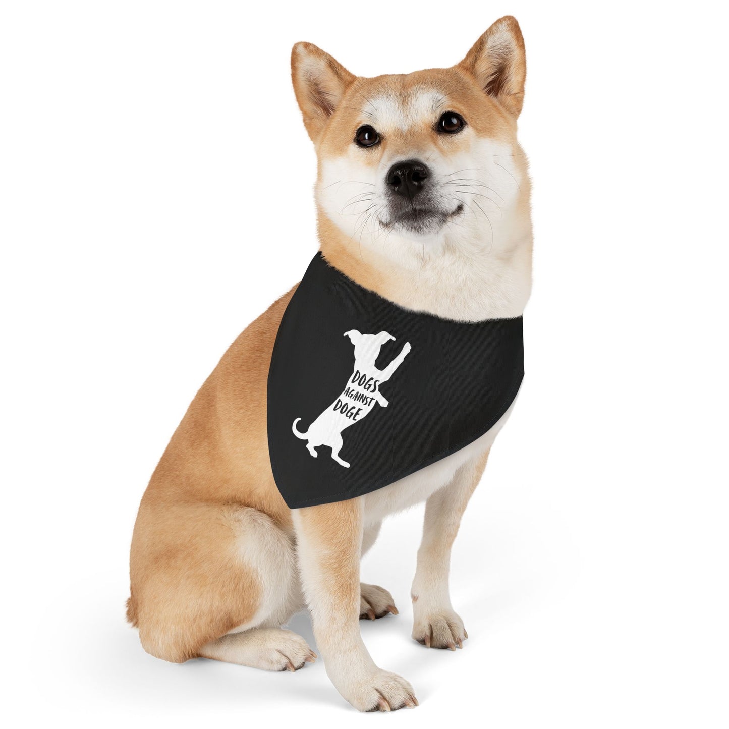 Black Wiener Dogs Against DOGE Pet Bandana Collar