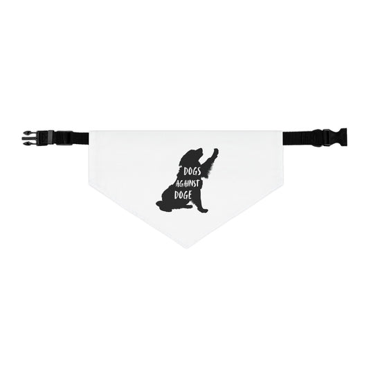 Dogs Against DOGE Raised Paw Pet Bandana Collar