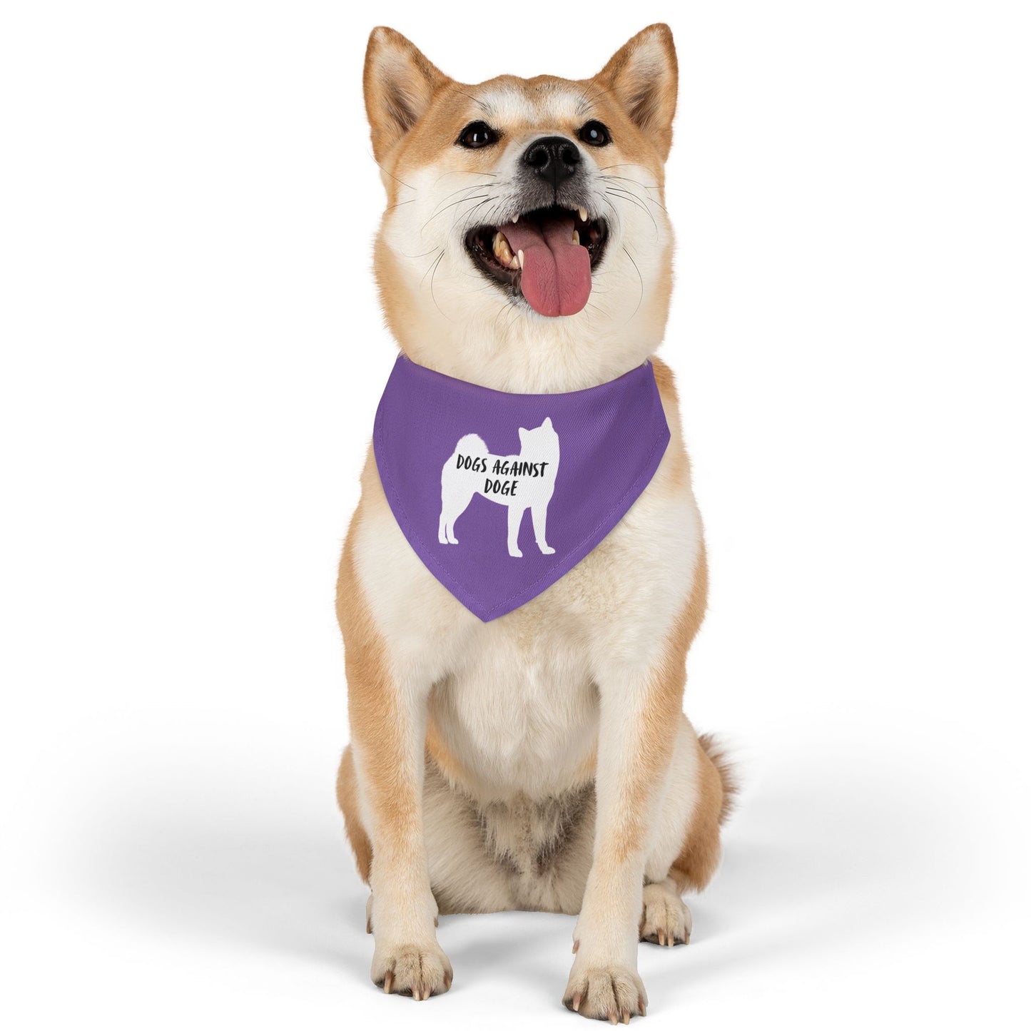 Lavender Dogs Against DOGE Shiba Inu Pet Bandana Collar