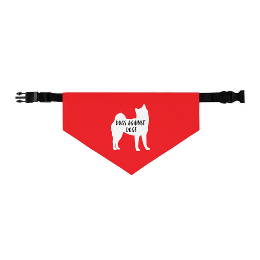 Red Dogs Against DOGE Shiba Inu Pet Bandana Collar