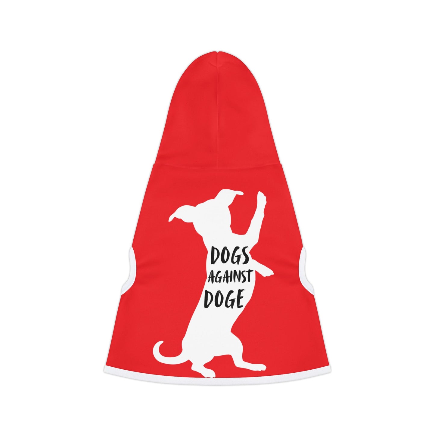 Red Wiener Dogs Against DOGE Pet Hoodie