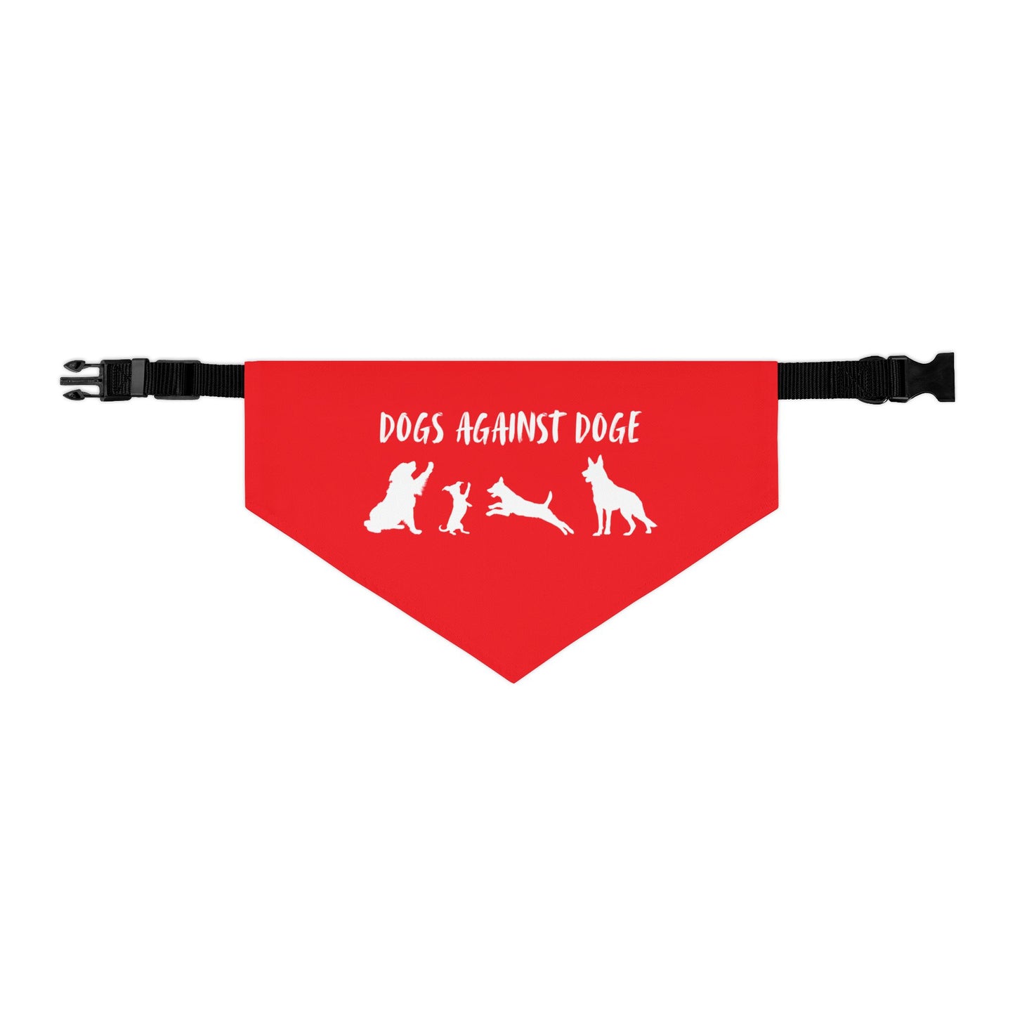 Red Dogs Against DOGE Protesting Pups Pet Bandana Collar - Stylish Accessory for Dog Lovers