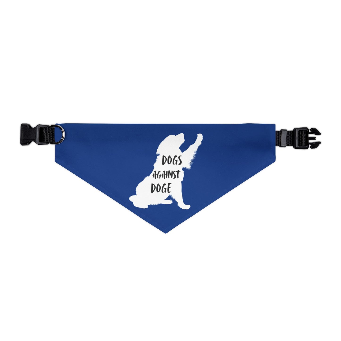 Blue Dogs Against DOGE Raised Paw Pet Bandana Collar
