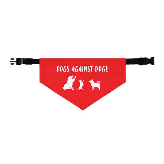 Red Dogs Against DOGE "Stop the DOGE" Pet Bandana Collar