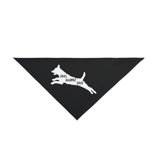 Black Lunging Pup Dogs Against DOGE Pet Bandana