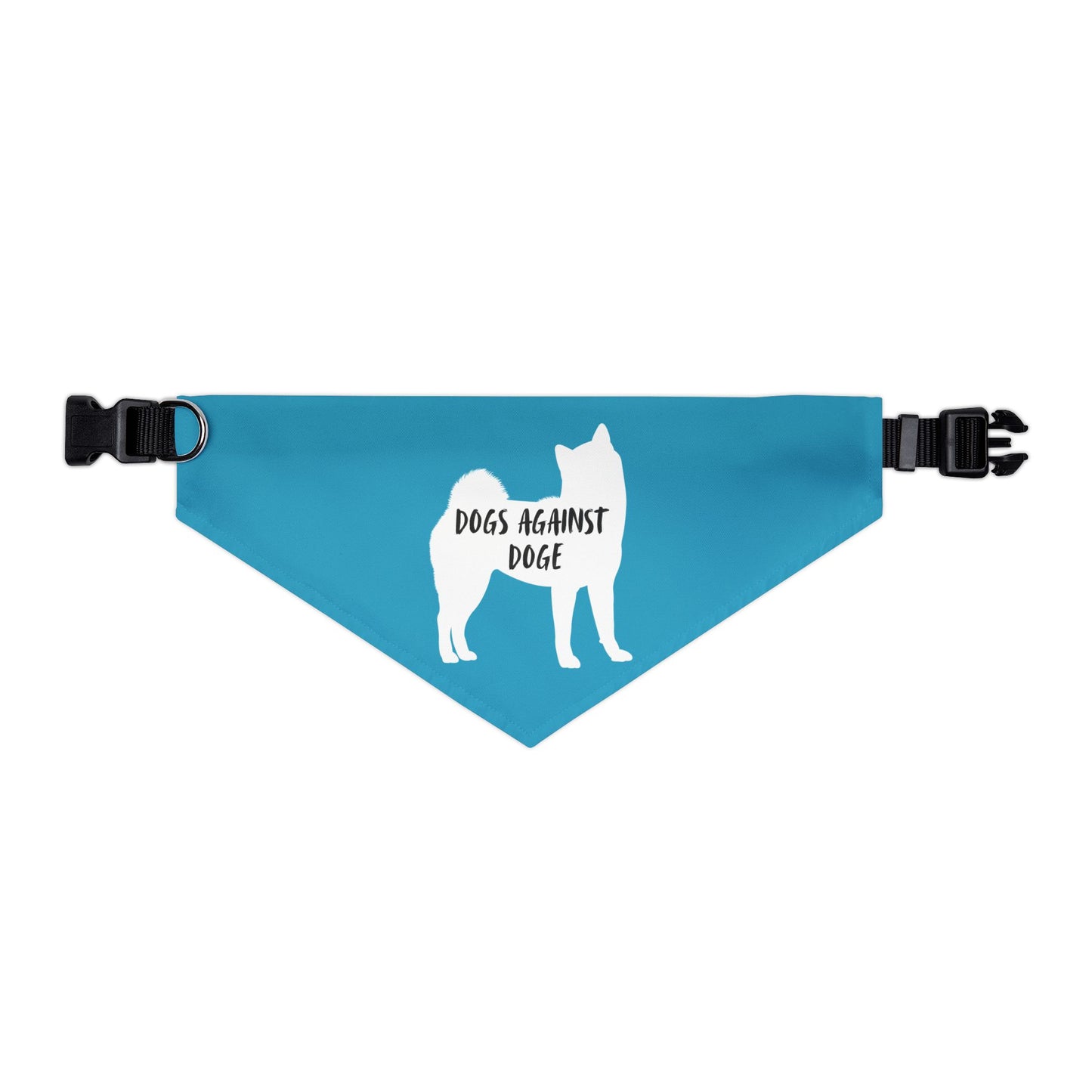Turquoise Dogs Against DOGE Shiba Inu Pet Bandana Collar