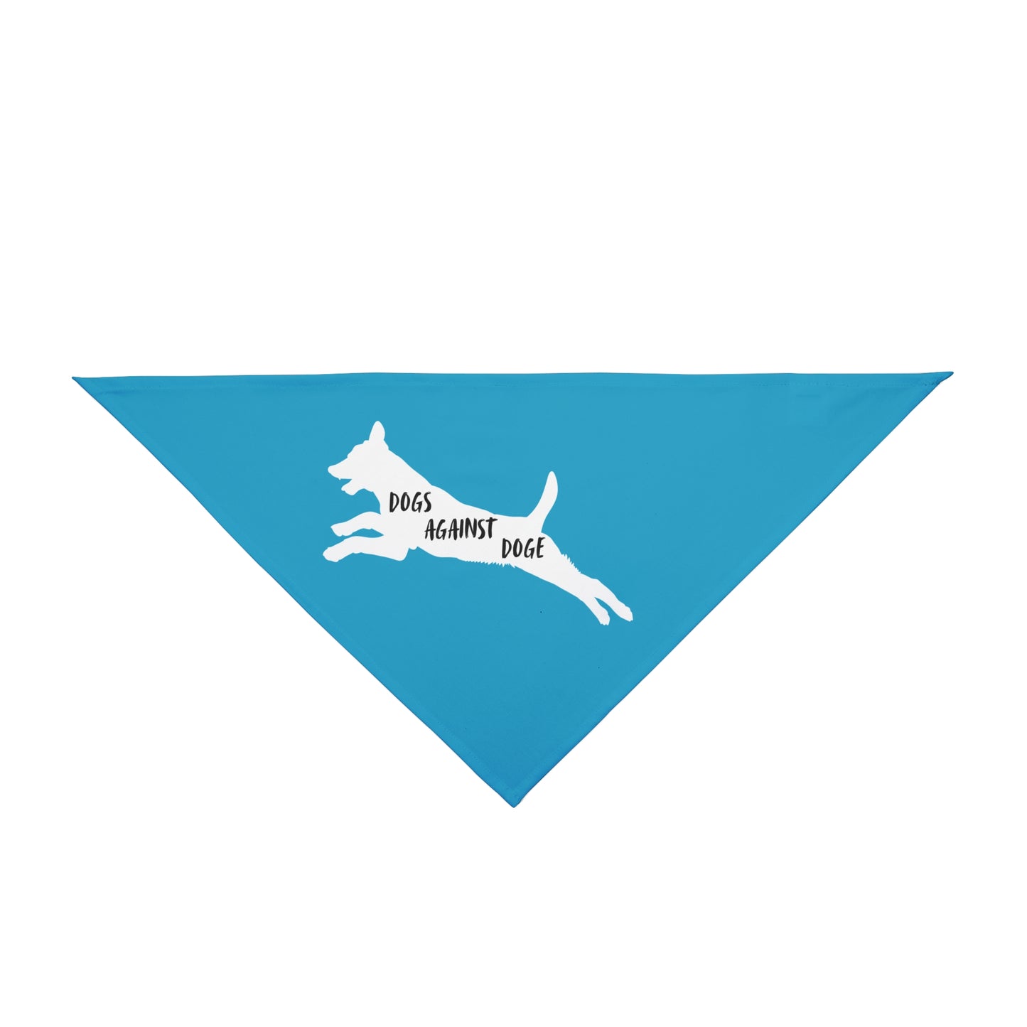 Turquoise Lunging Pup Dogs Against DOGE Pet Bandana