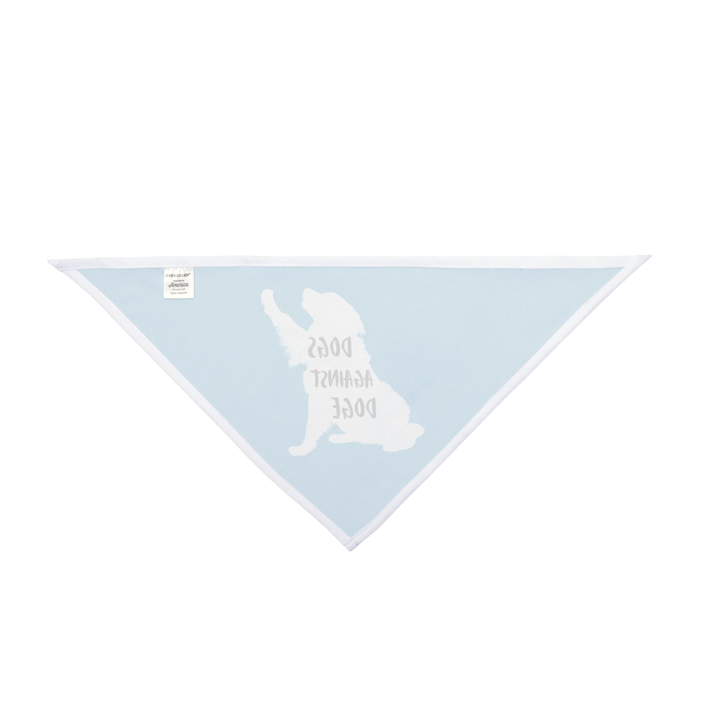 Turquoise Raised Paw Dogs Against DOGE Pet Bandana