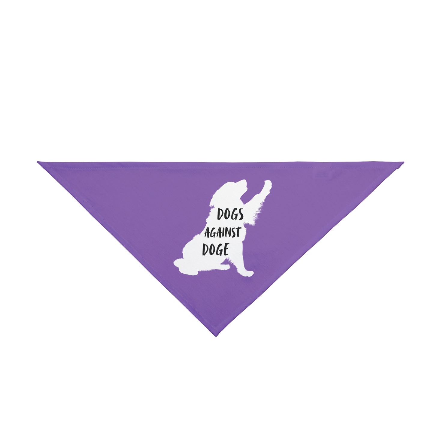 Lavender Raised Paw Dogs Against DOGE Pet Bandana