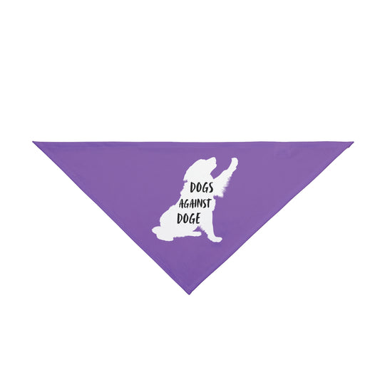 Lavender Raised Paw Dogs Against DOGE Pet Bandana