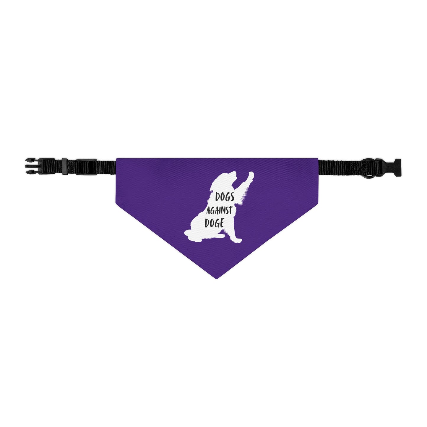 Purple Dogs Against DOGE Raised Paw Pet Bandana Collar