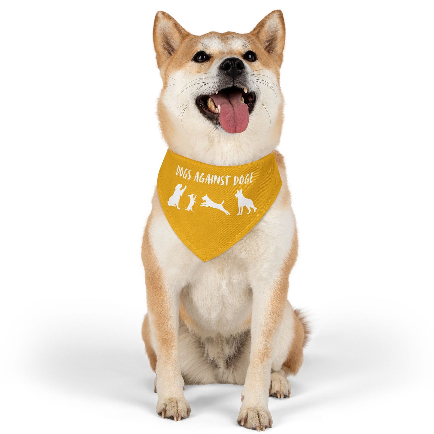 Yellow Dogs Against DOGE Protesting Pups Pet Bandana Collar - Stylish Accessory for Dog Lovers