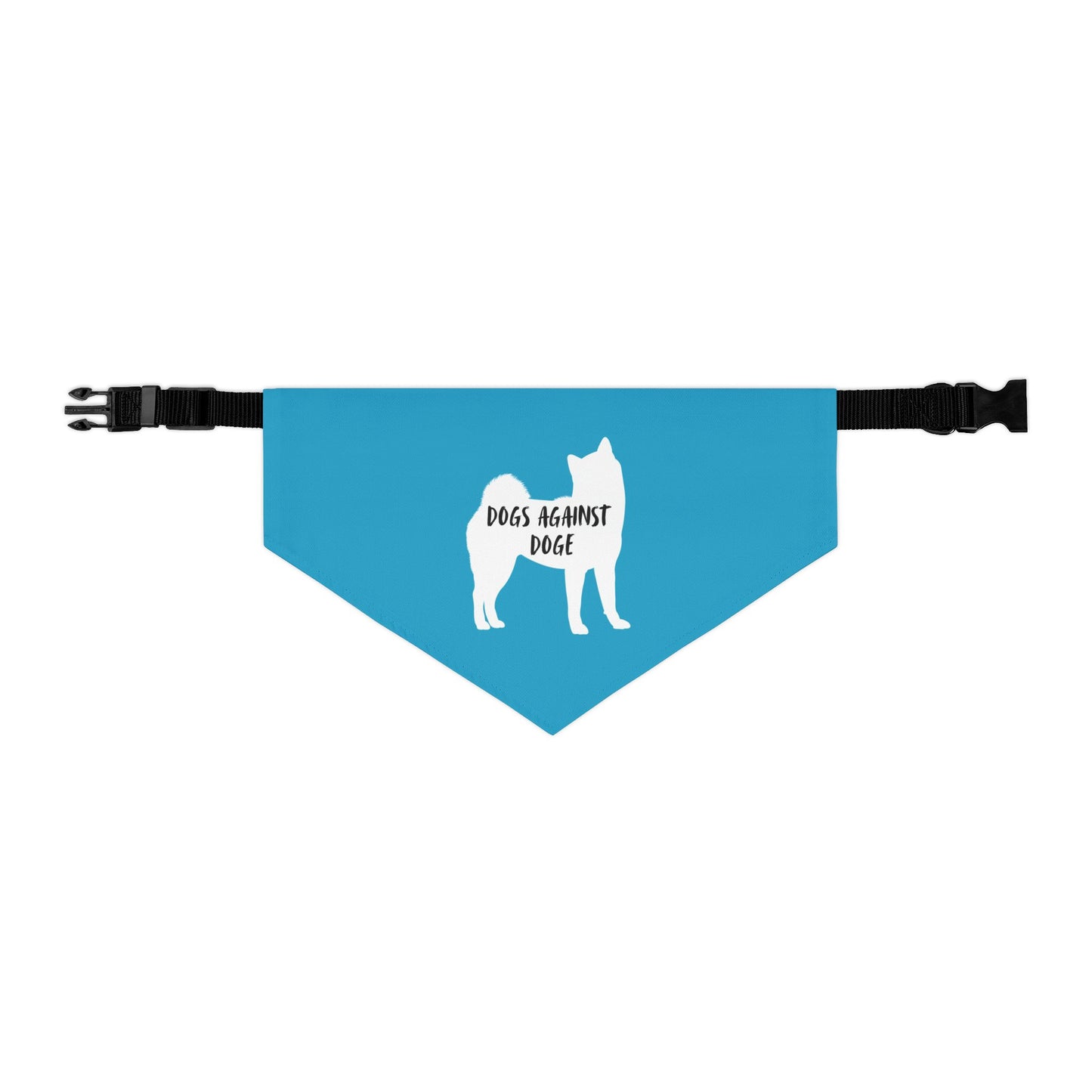 Turquoise Dogs Against DOGE Shiba Inu Pet Bandana Collar