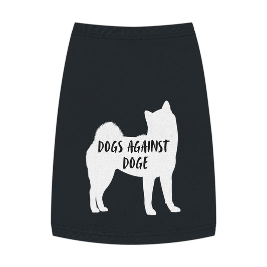 Black Shiba Inu Dogs Against DOGE Pet Tank Top