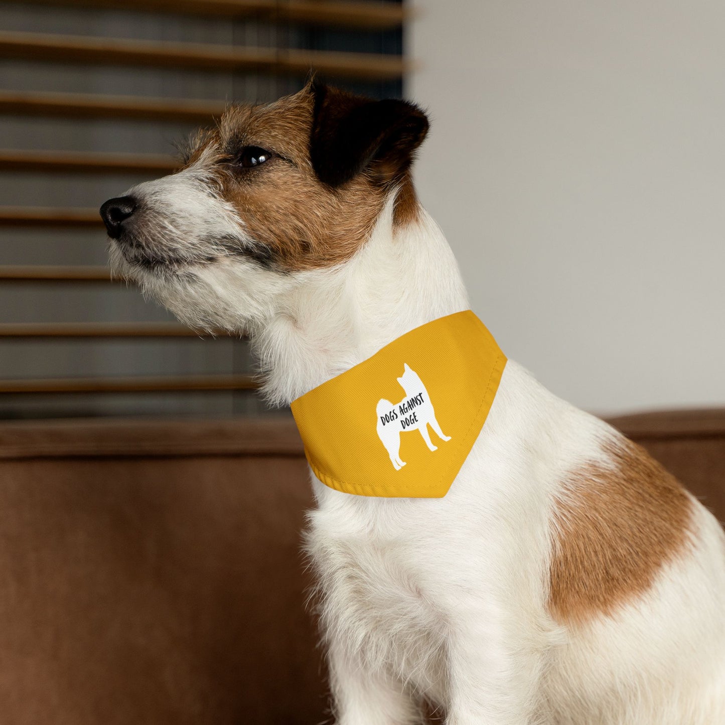 Yellow Dogs Against DOGE Shiba Inu Pet Bandana Collar