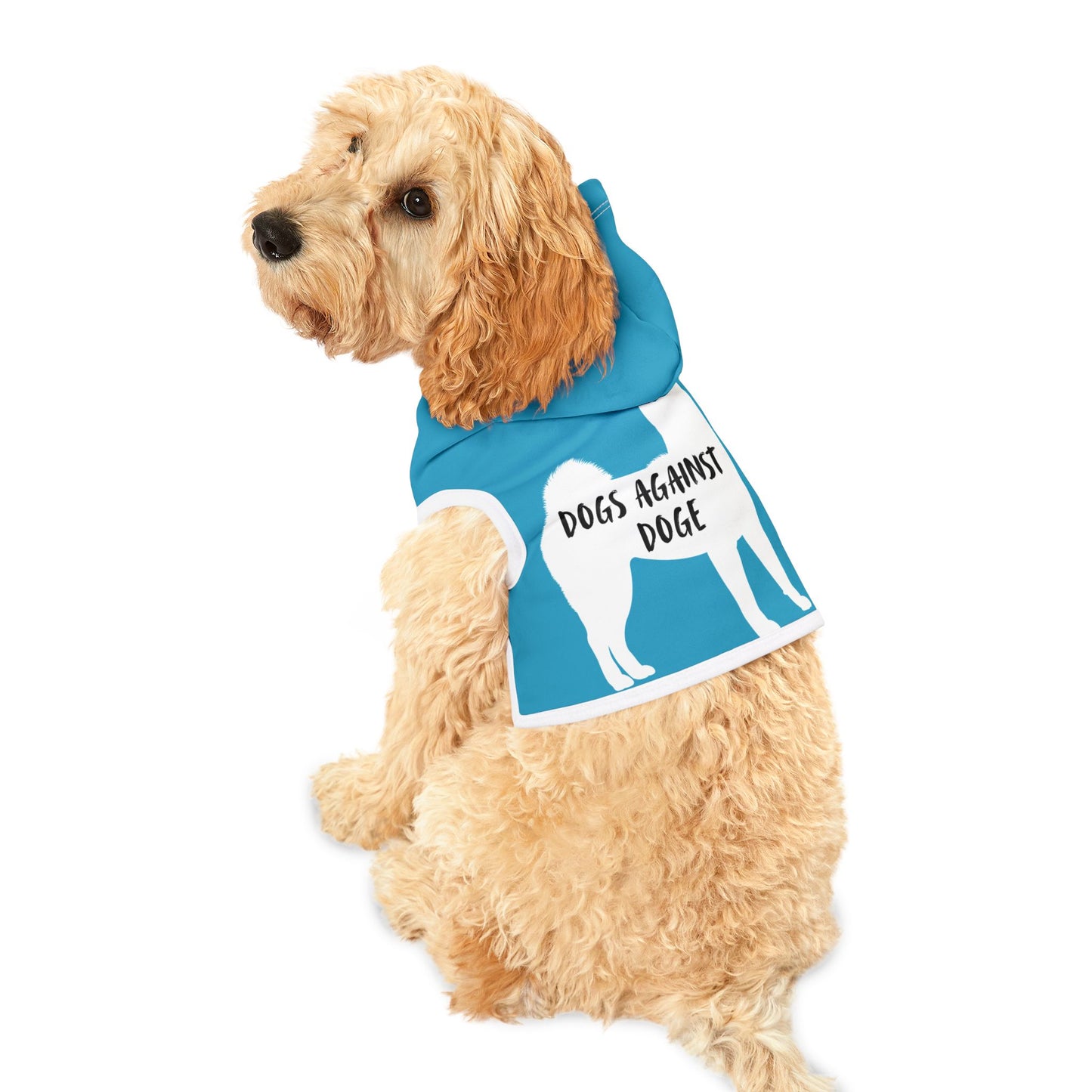 Turquoise Dogs Against DOGE Shiba Inu Pet Hoodie