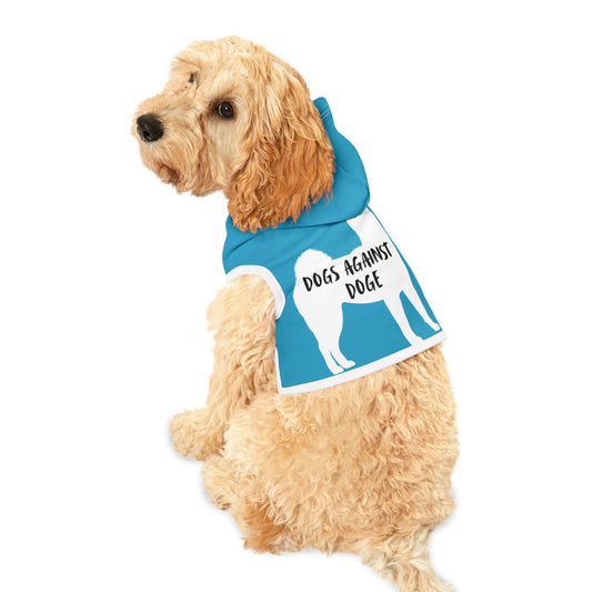 Turquoise Dogs Against DOGE Shiba Inu Pet Hoodie
