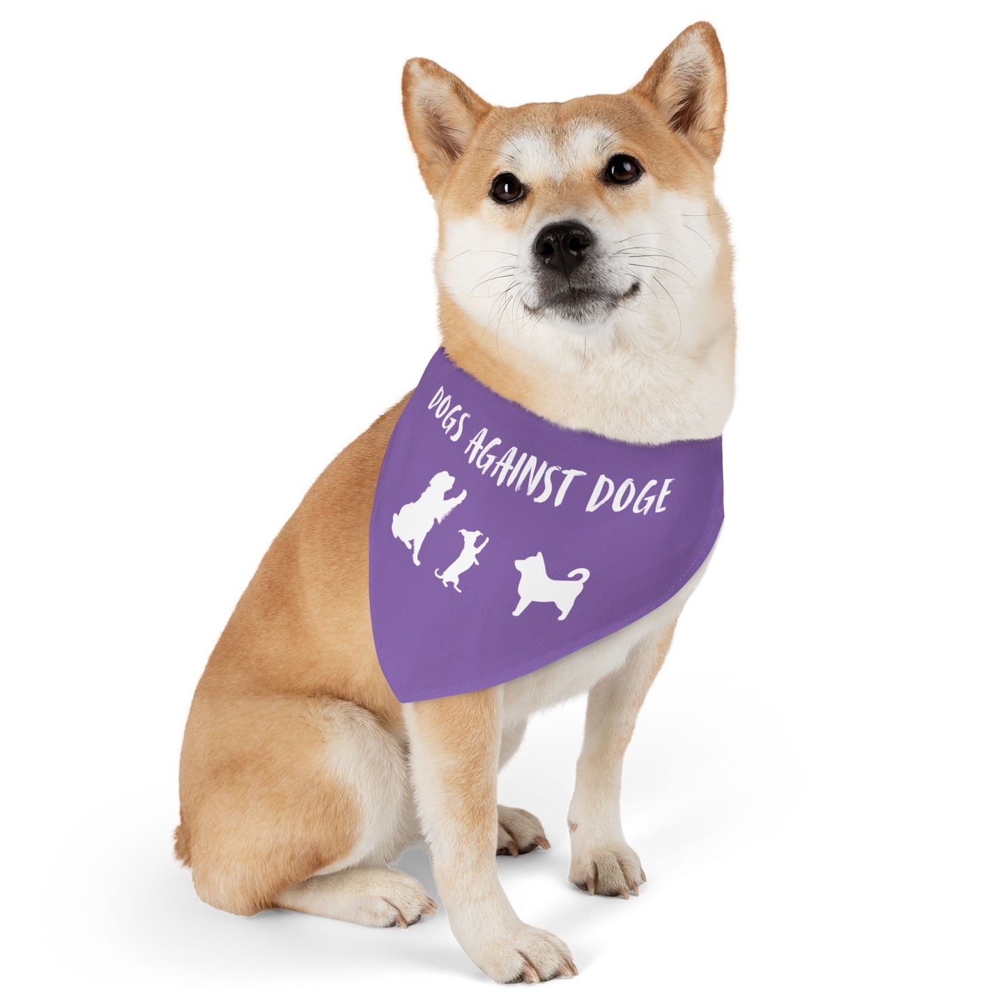 Lavender Dogs Against DOGE "Stop the DOGE" Pet Bandana Collar