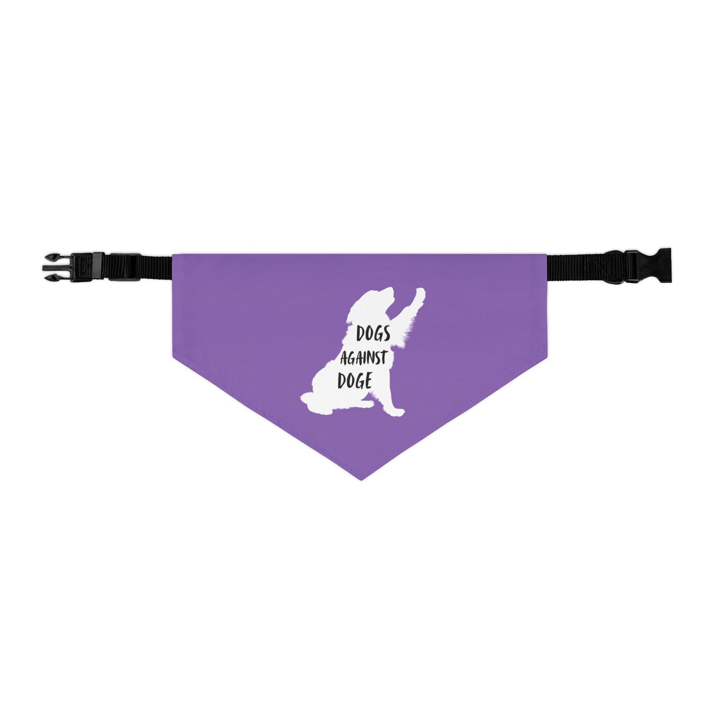 Lavender Dogs Against DOGE Raised Paw Pet Bandana Collar