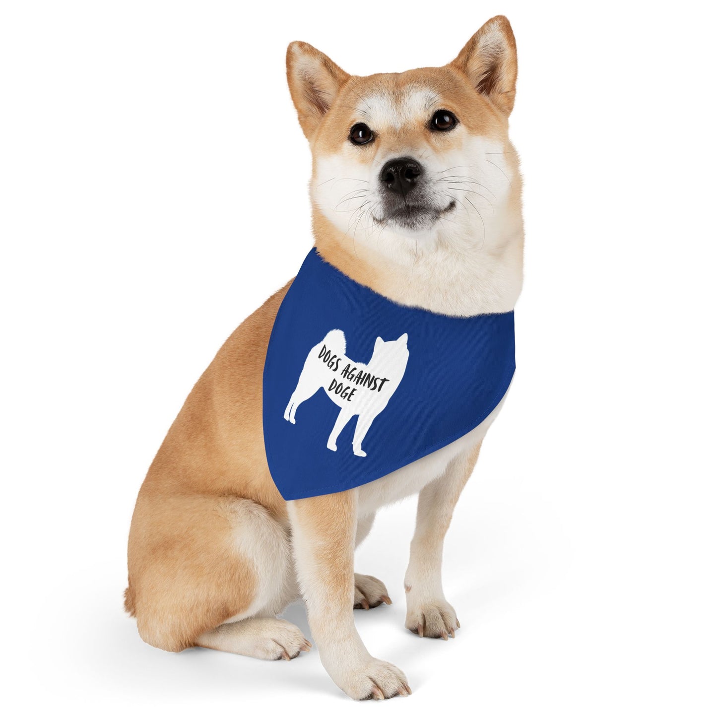 Blue Dogs Against DOGE Shiba Inu Pet Bandana Collar
