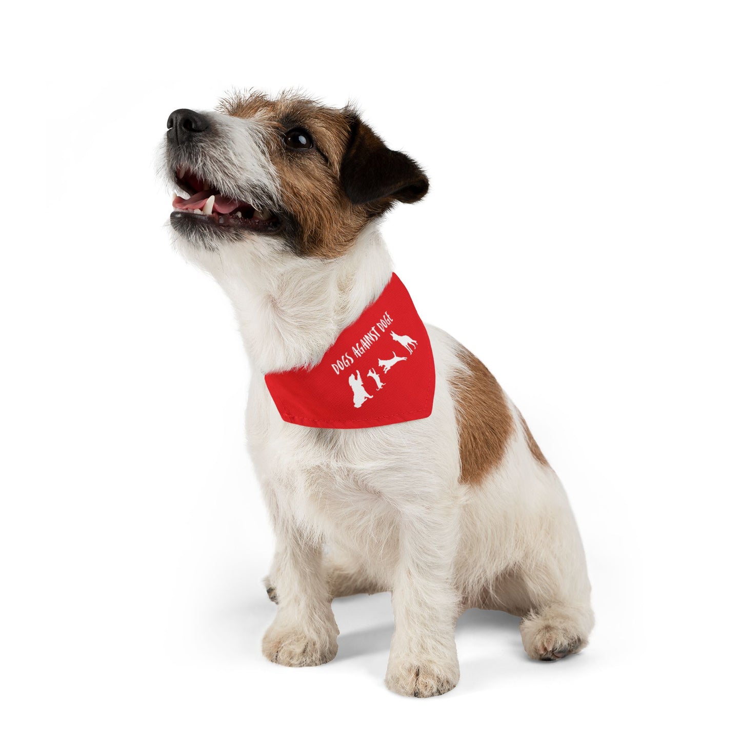 Red Dogs Against DOGE Protesting Pups Pet Bandana Collar - Stylish Accessory for Dog Lovers