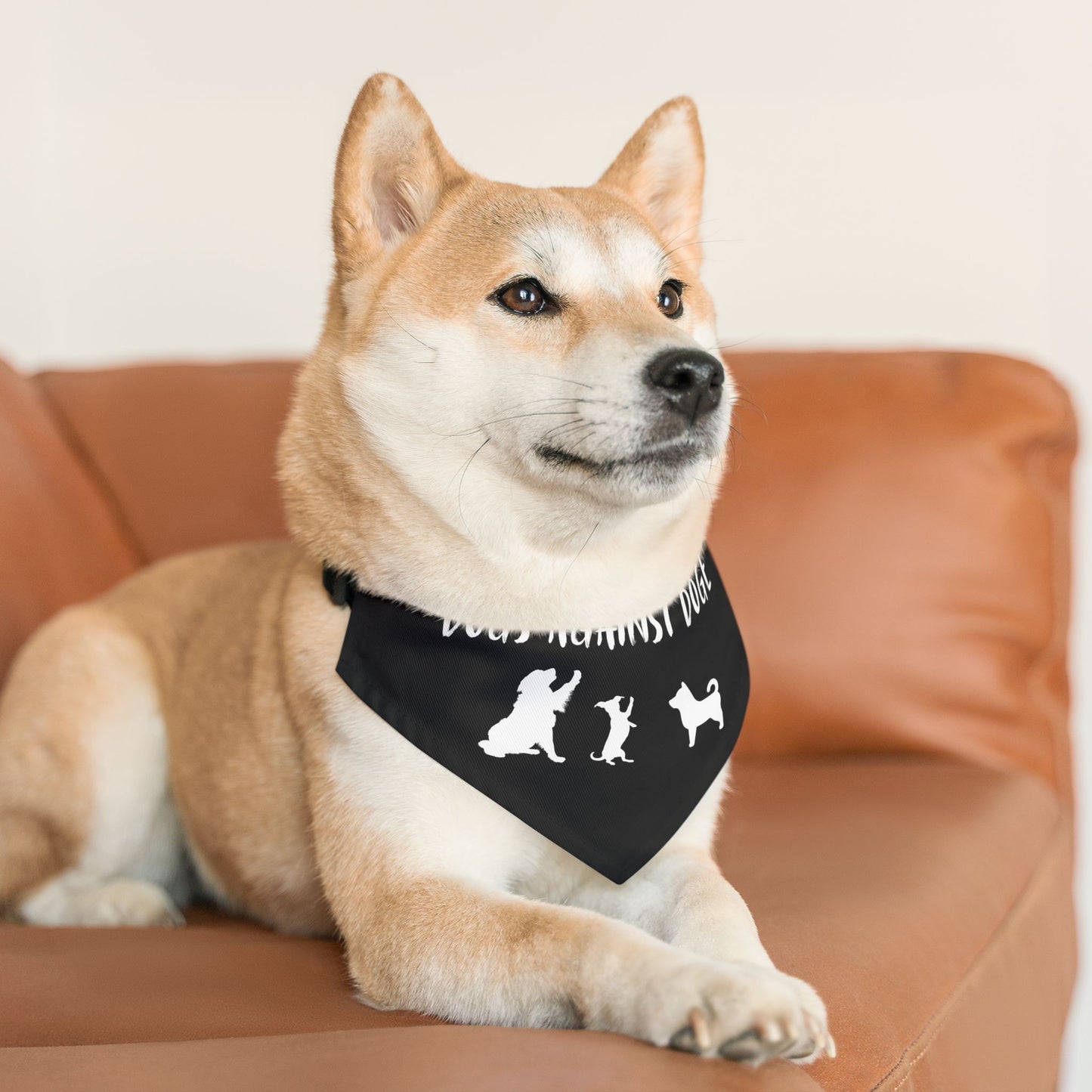Black Dogs Against DOGE "Stop the DOGE" Pet Bandana Collar