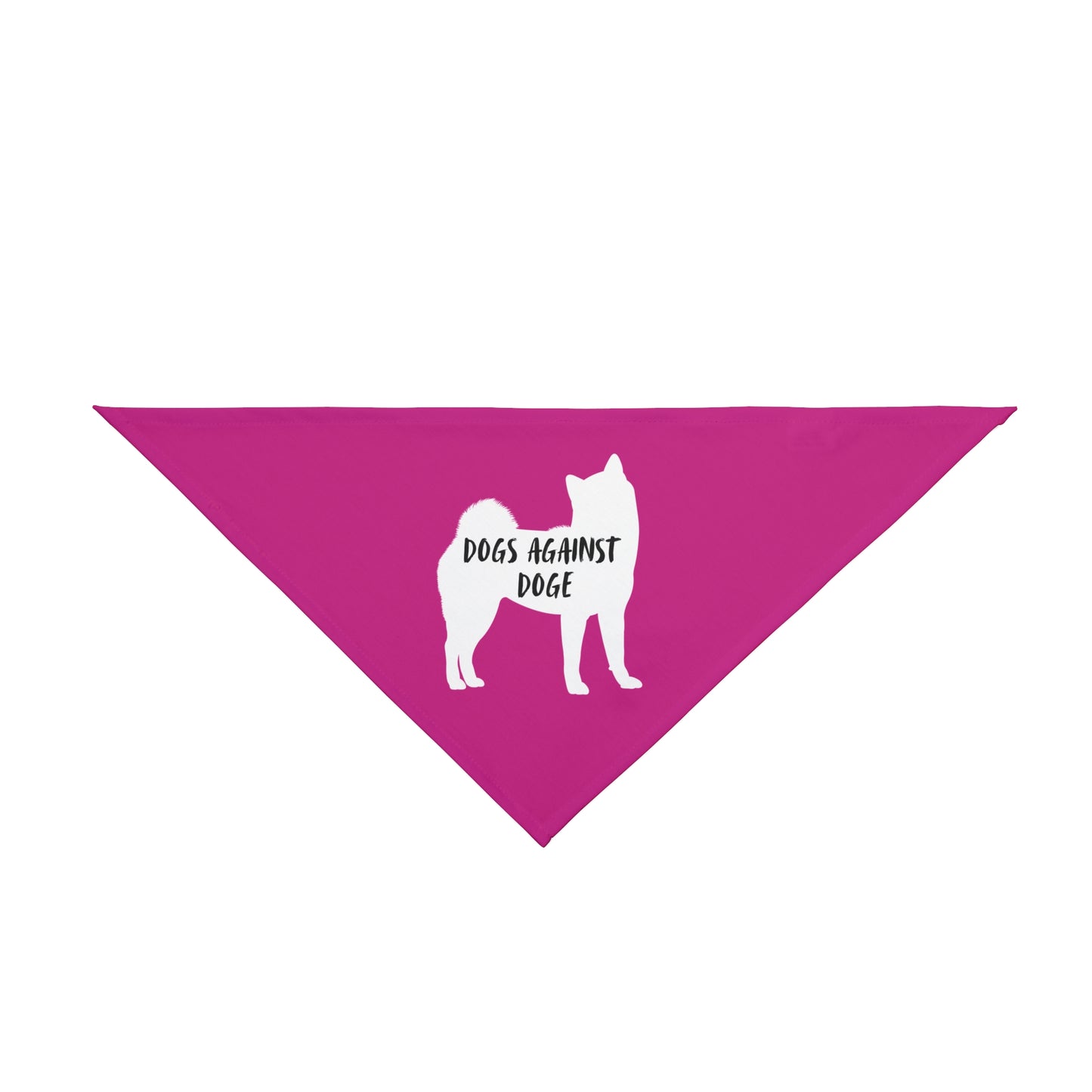 Hot Pink Shiba Inu Dogs Against DOGE Pet Bandana