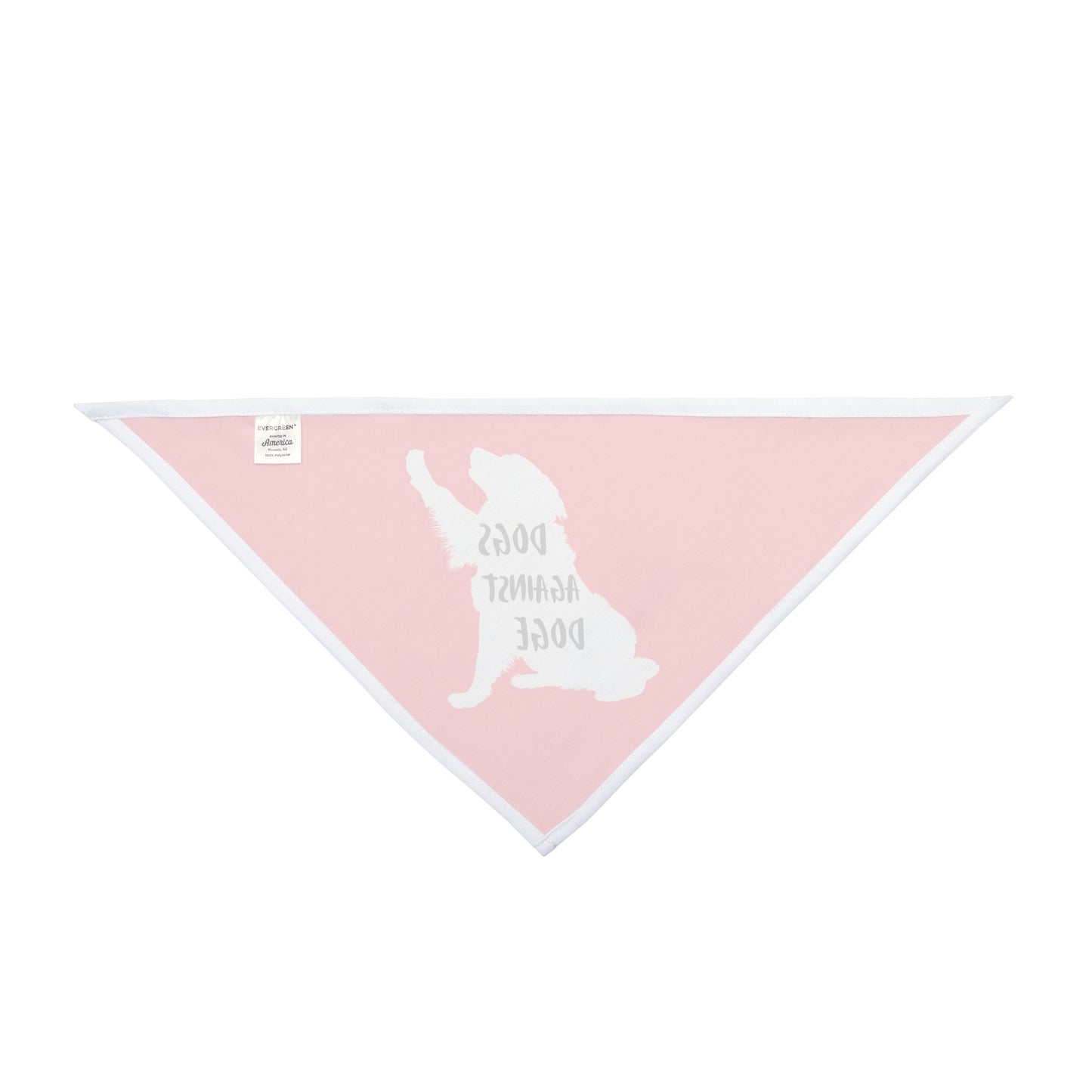 Red Raised Paw Dogs Against DOGE Pet Bandana