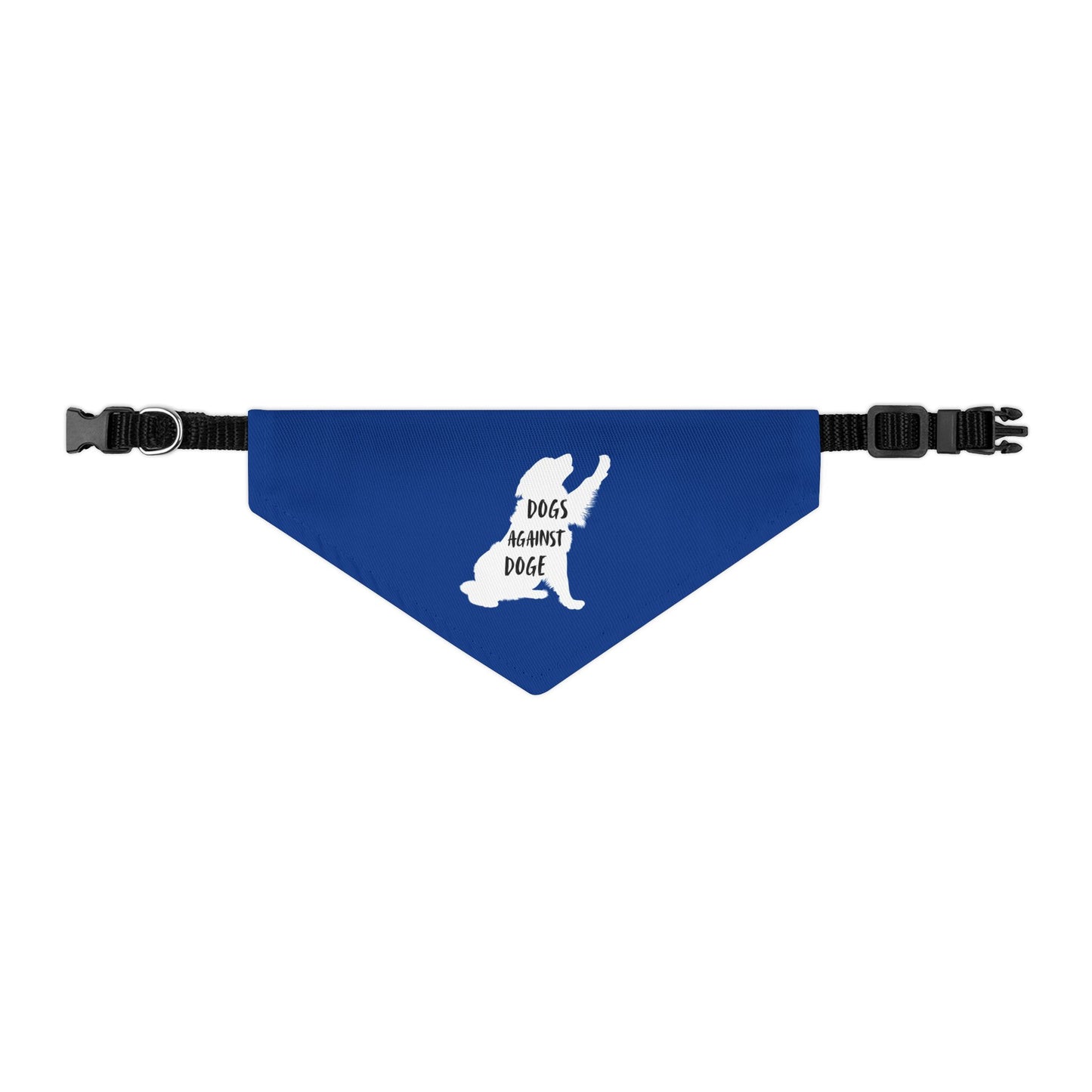 Blue Dogs Against DOGE Raised Paw Pet Bandana Collar