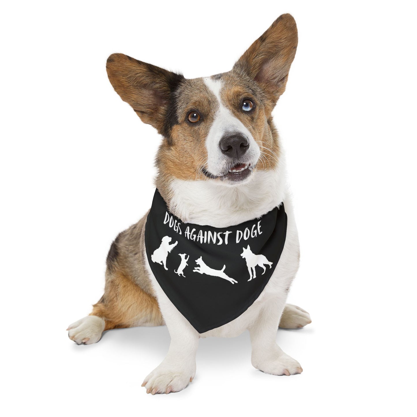 Black Dogs Against DOGE Protesting Pups Pet Bandana Collar - Stylish Accessory for Dog Lovers