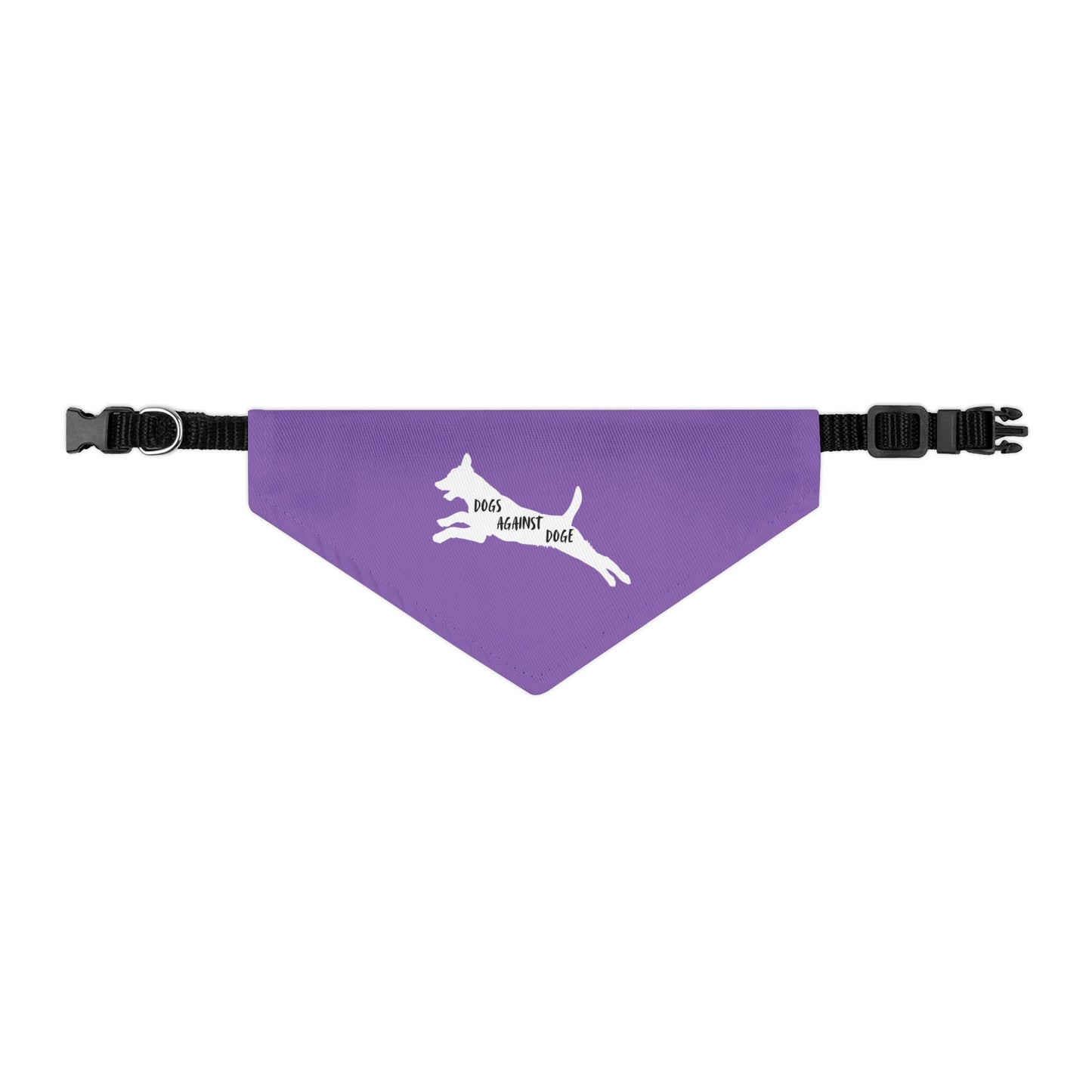 Lavender Dogs Against DOGE Lunging Pup Pet Bandana Collar
