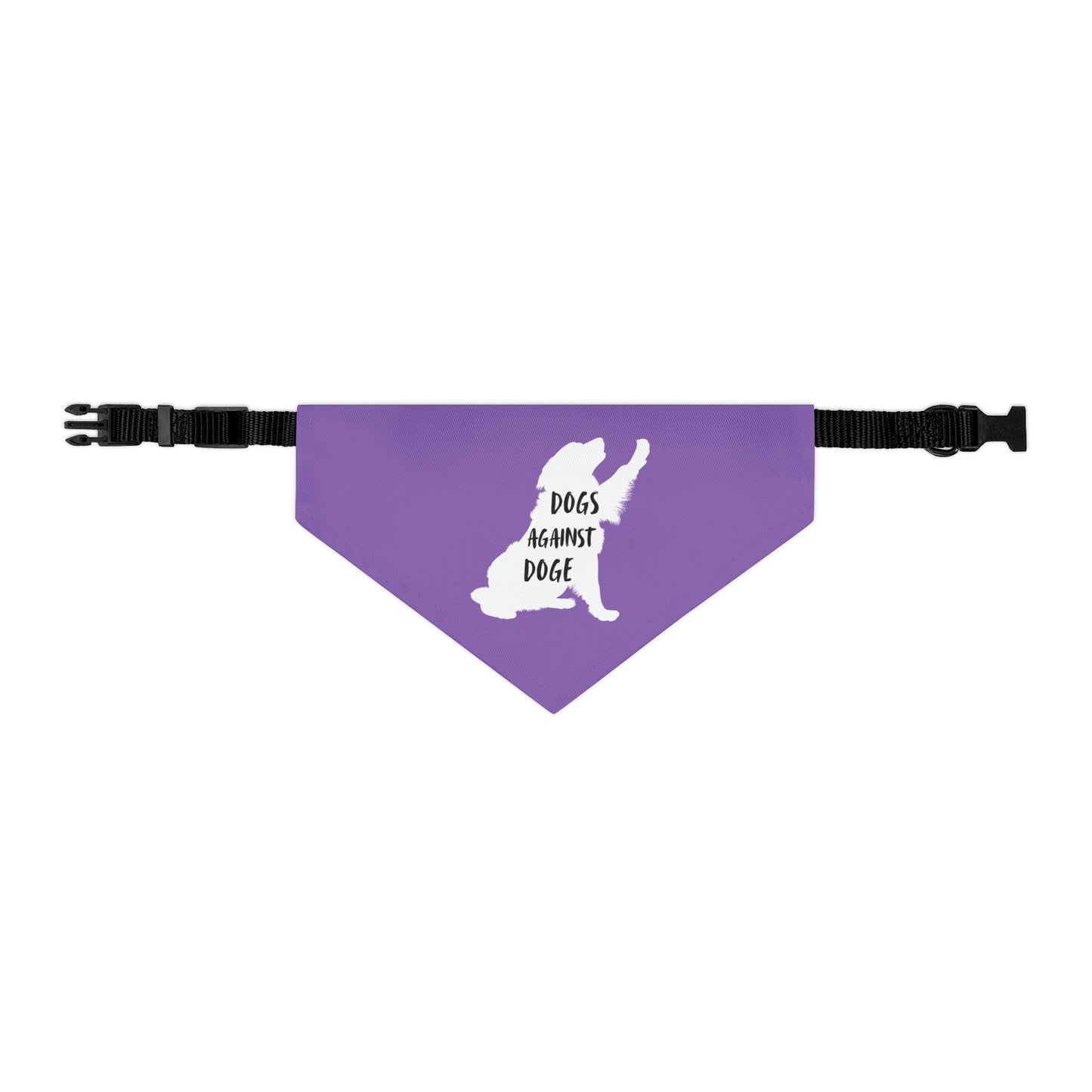 Lavender Dogs Against DOGE Raised Paw Pet Bandana Collar