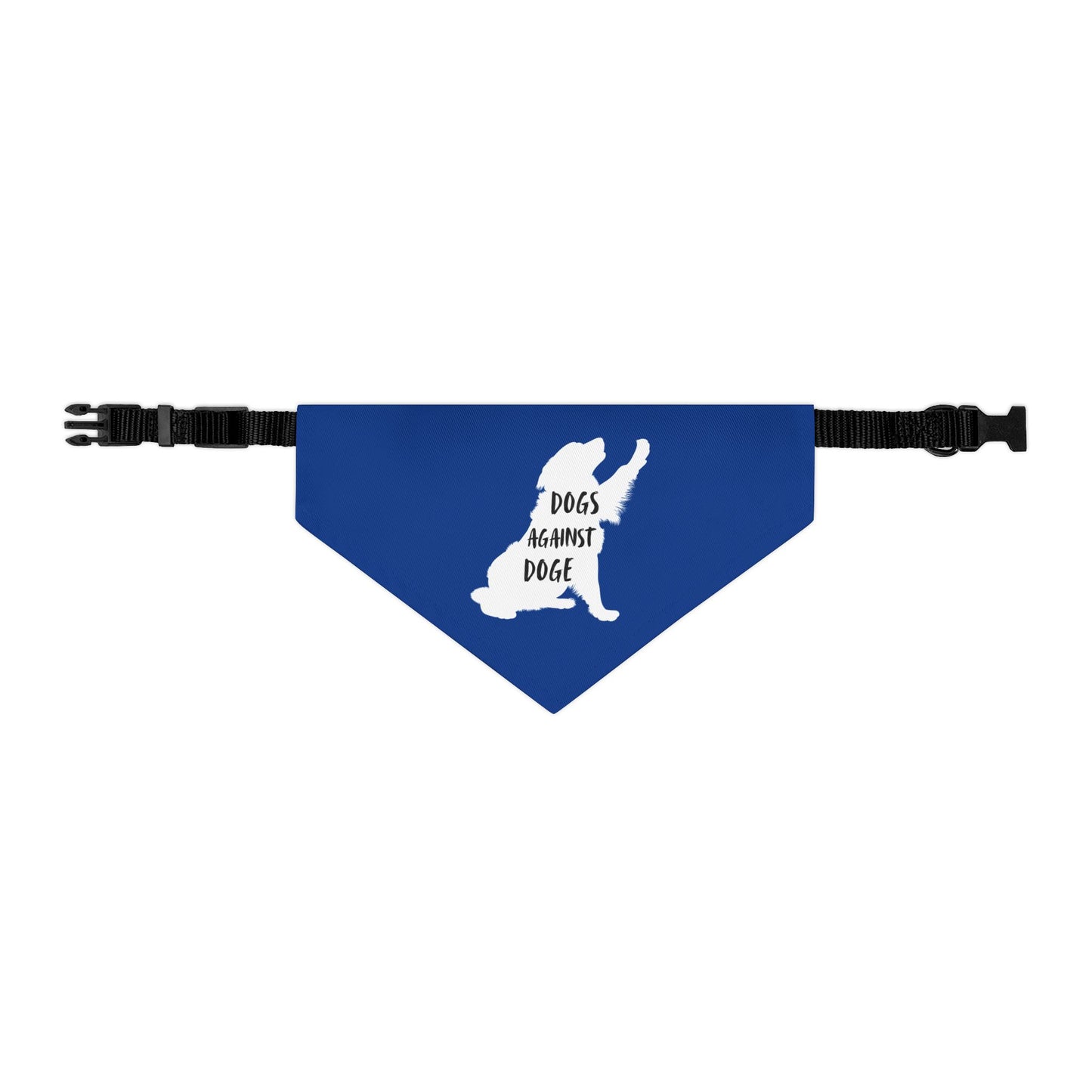 Blue Dogs Against DOGE Raised Paw Pet Bandana Collar
