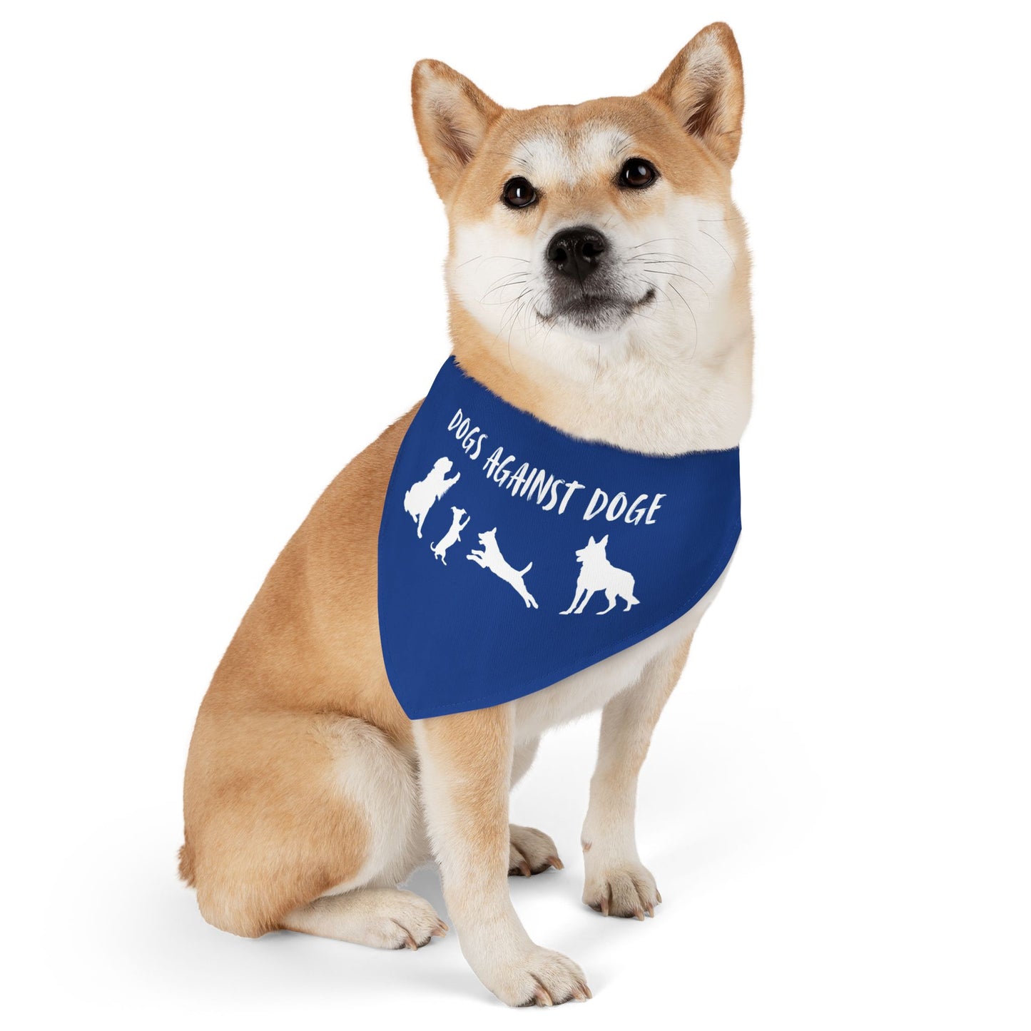 Blue Dogs Against DOGE Protesting Pups Pet Bandana Collar - Stylish Accessory for Dog Lovers