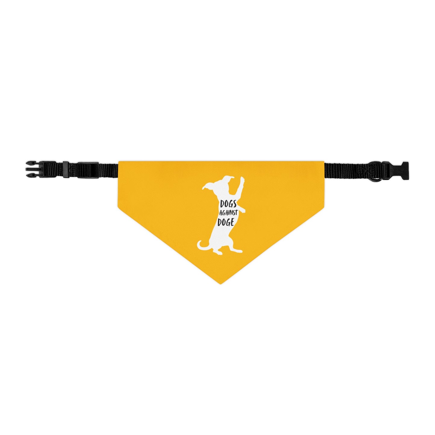 Yellow Wiener Dogs Against DOGE Pet Bandana Collar