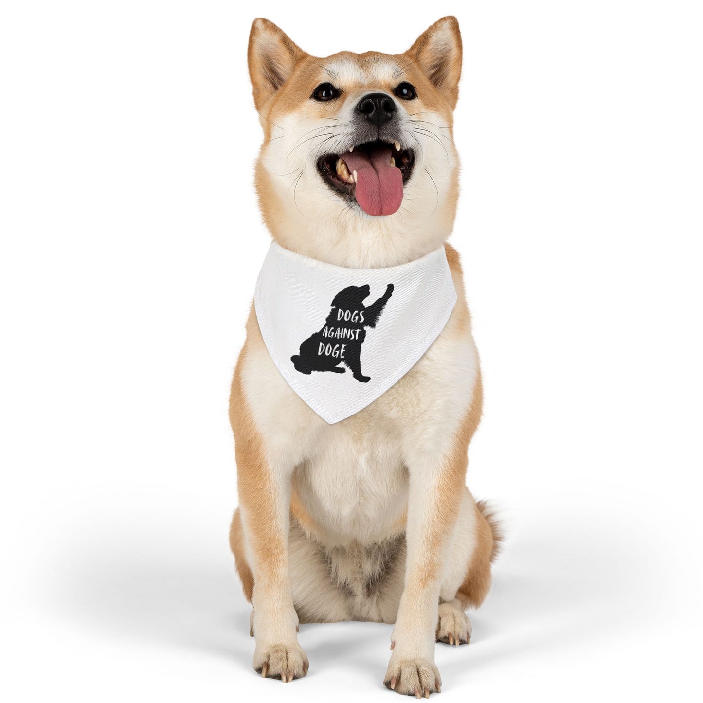 Dogs Against DOGE Raised Paw Pet Bandana Collar