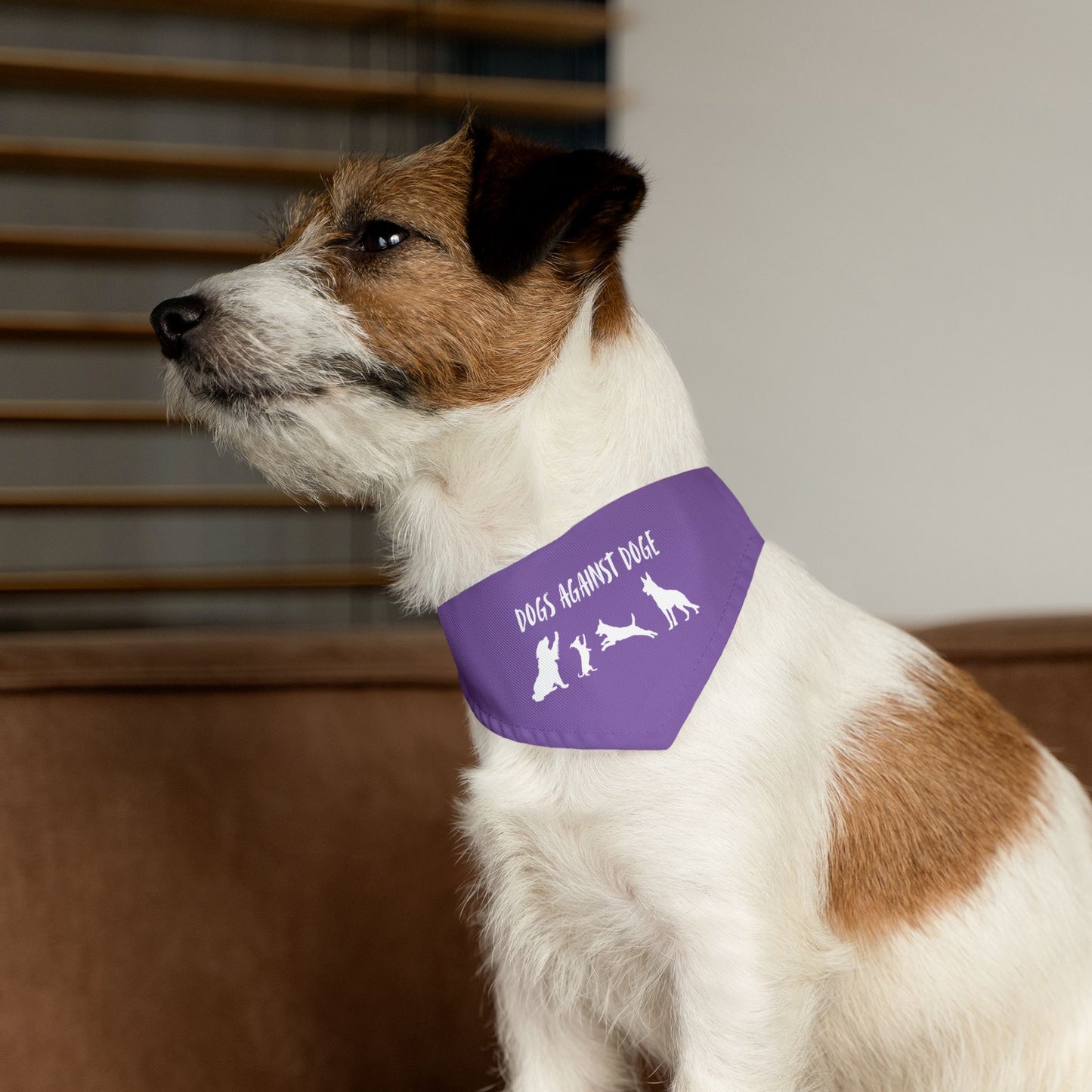Lavender Dogs Against DOGE Protesting Pups Pet Bandana Collar - Stylish Accessory for Dog Lovers