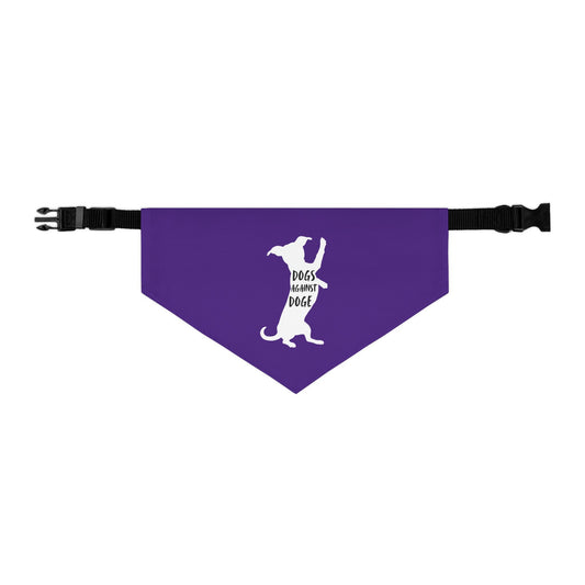 Purple Wiener Dogs Against DOGE Pet Bandana Collar