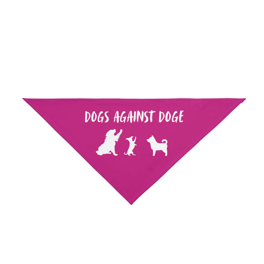 Hot Pink Dogs Against DOGE "Stop the DOGE" Pet Bandana