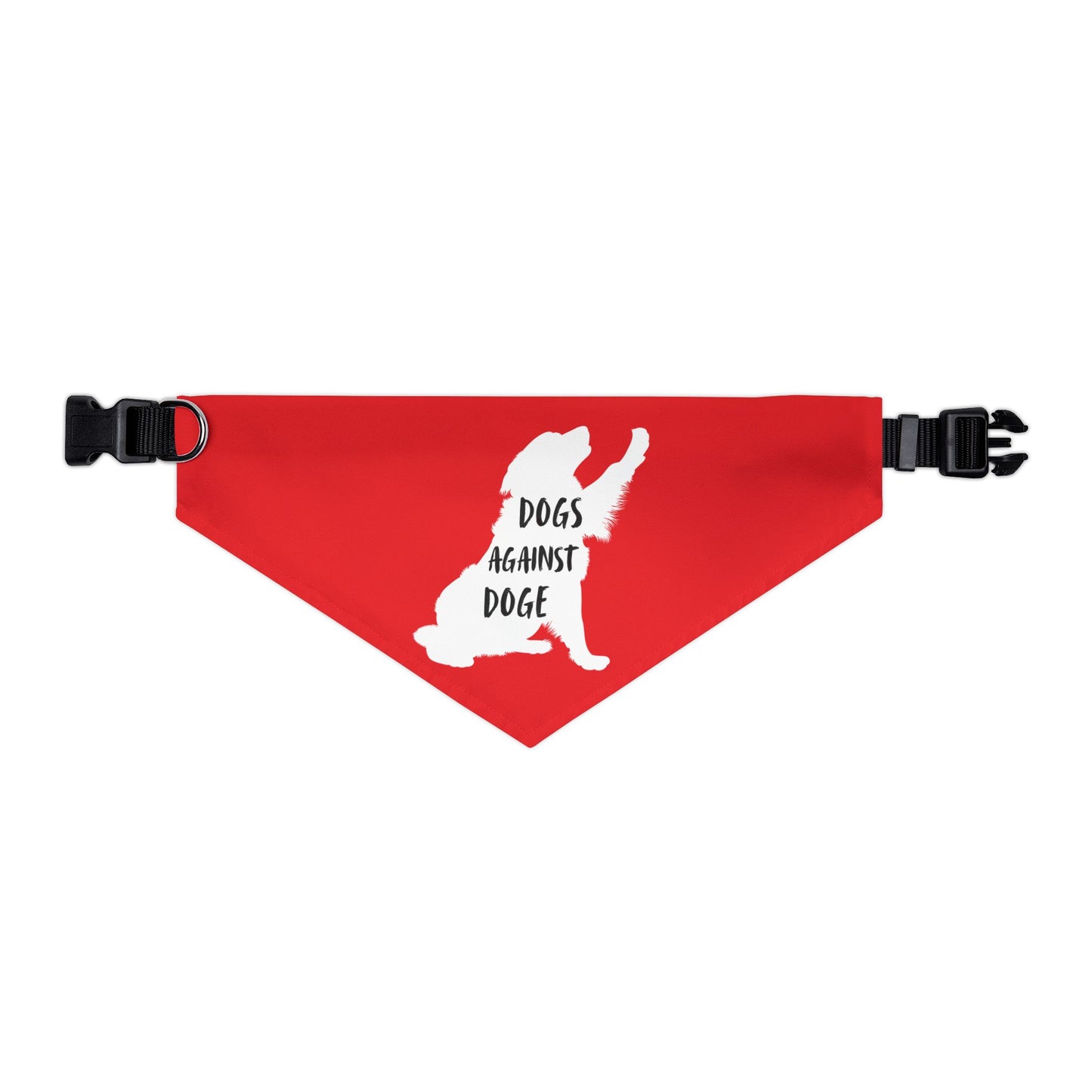 Red Dogs Against DOGE Raised Paw Pet Bandana Collar
