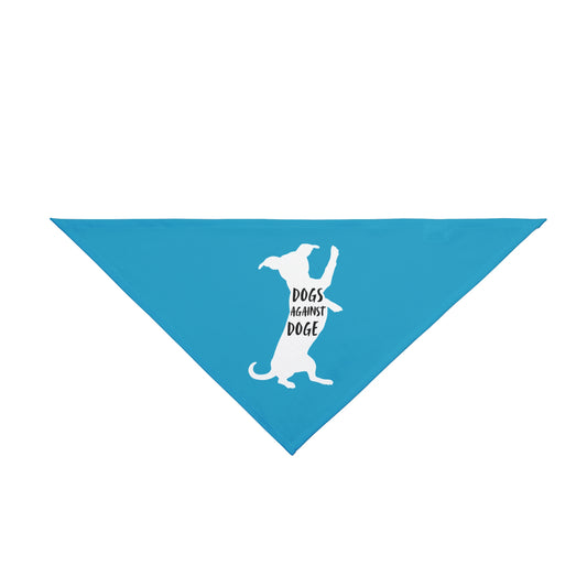 Turquoise Wiener Dogs Against DOGE Pet Bandana
