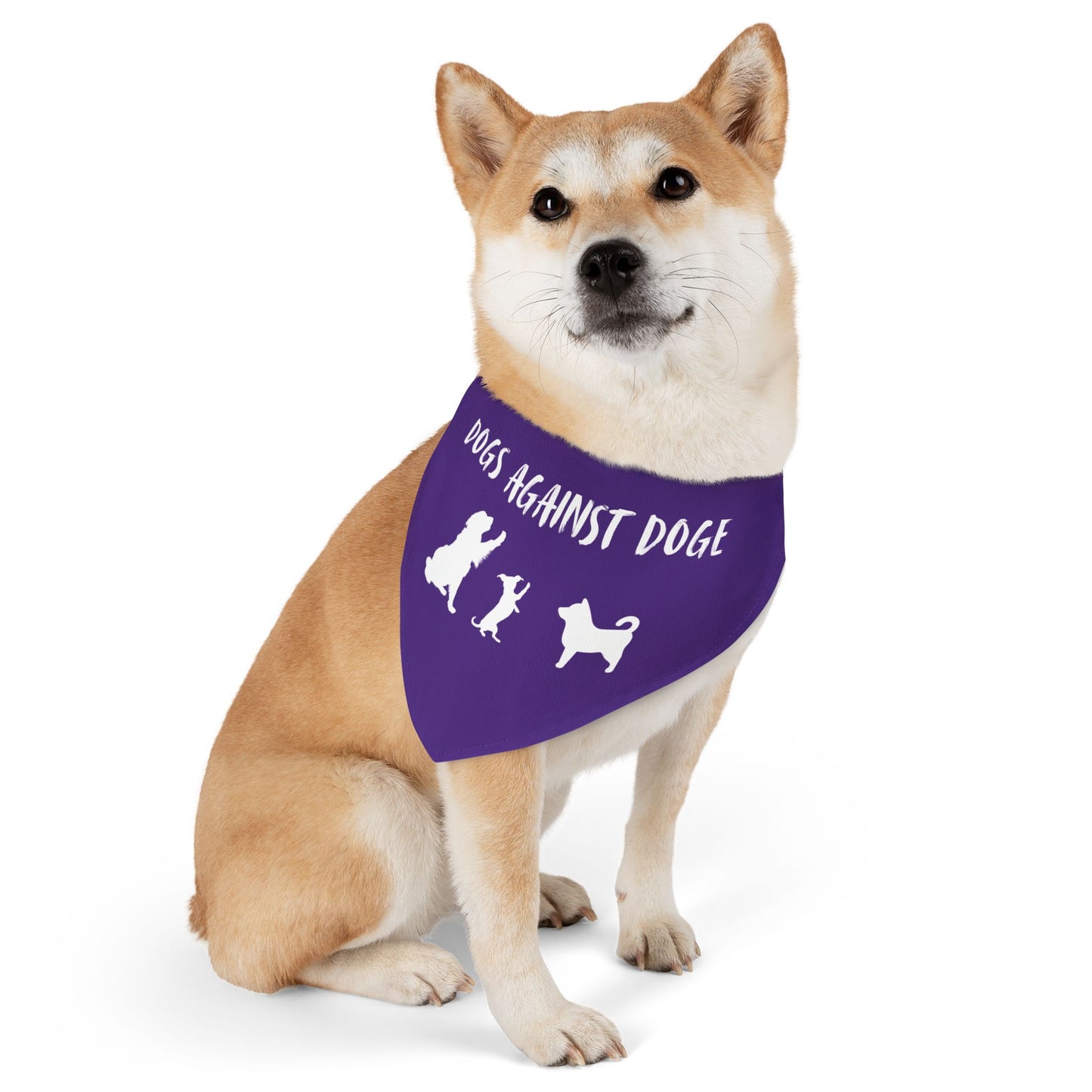 Purple Dogs Against DOGE "Stop the DOGE" Pet Bandana Collar
