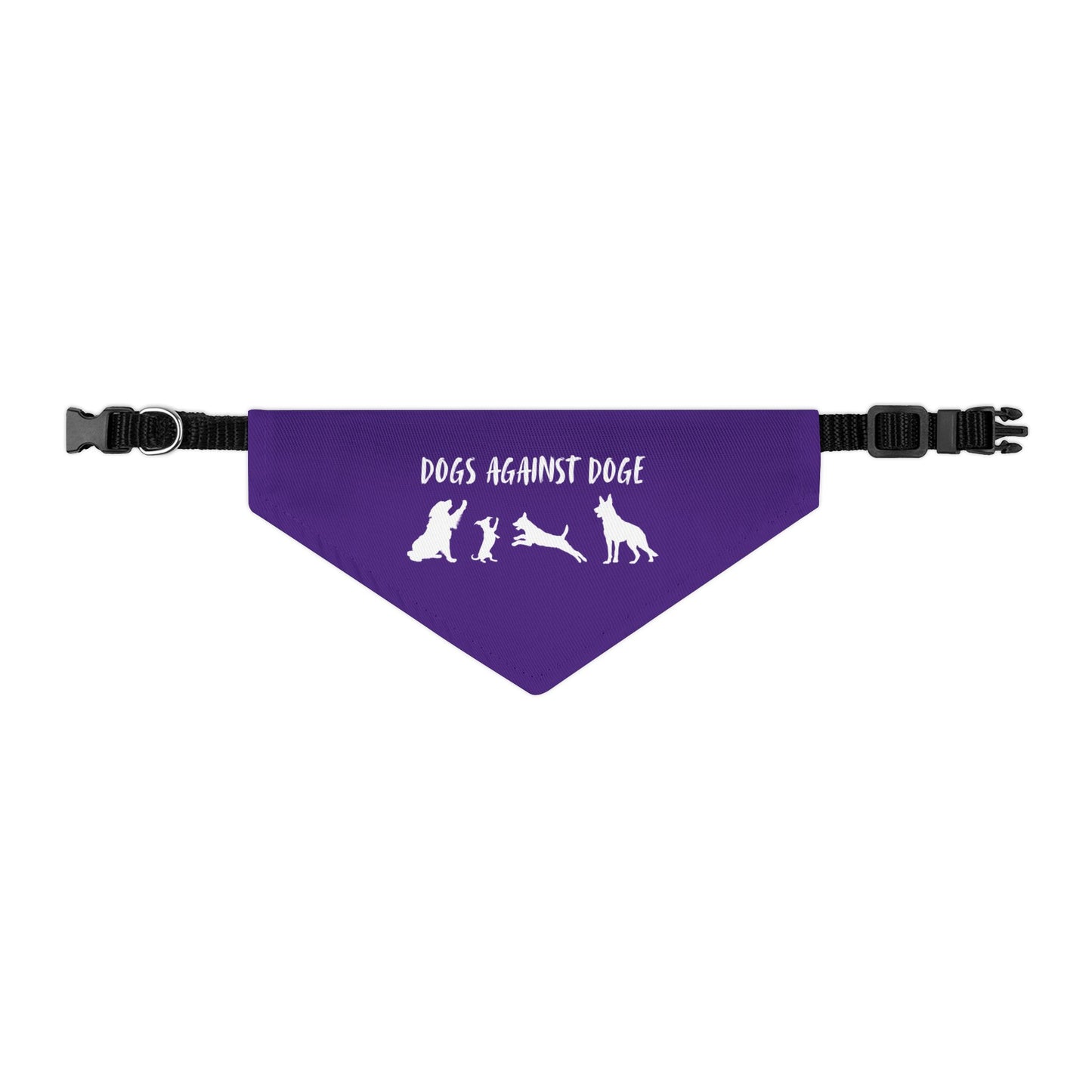 Purple Dogs Against DOGE Protesting Pups Pet Bandana Collar - Stylish Accessory for Dog Lovers