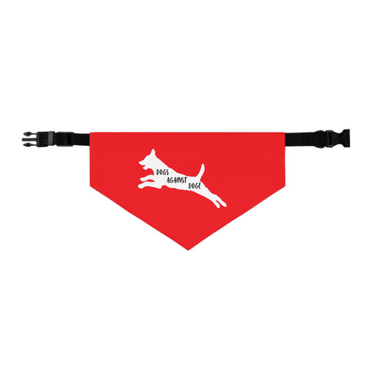 Red Dogs Against DOGE Lunging Pup Pet Bandana Collar