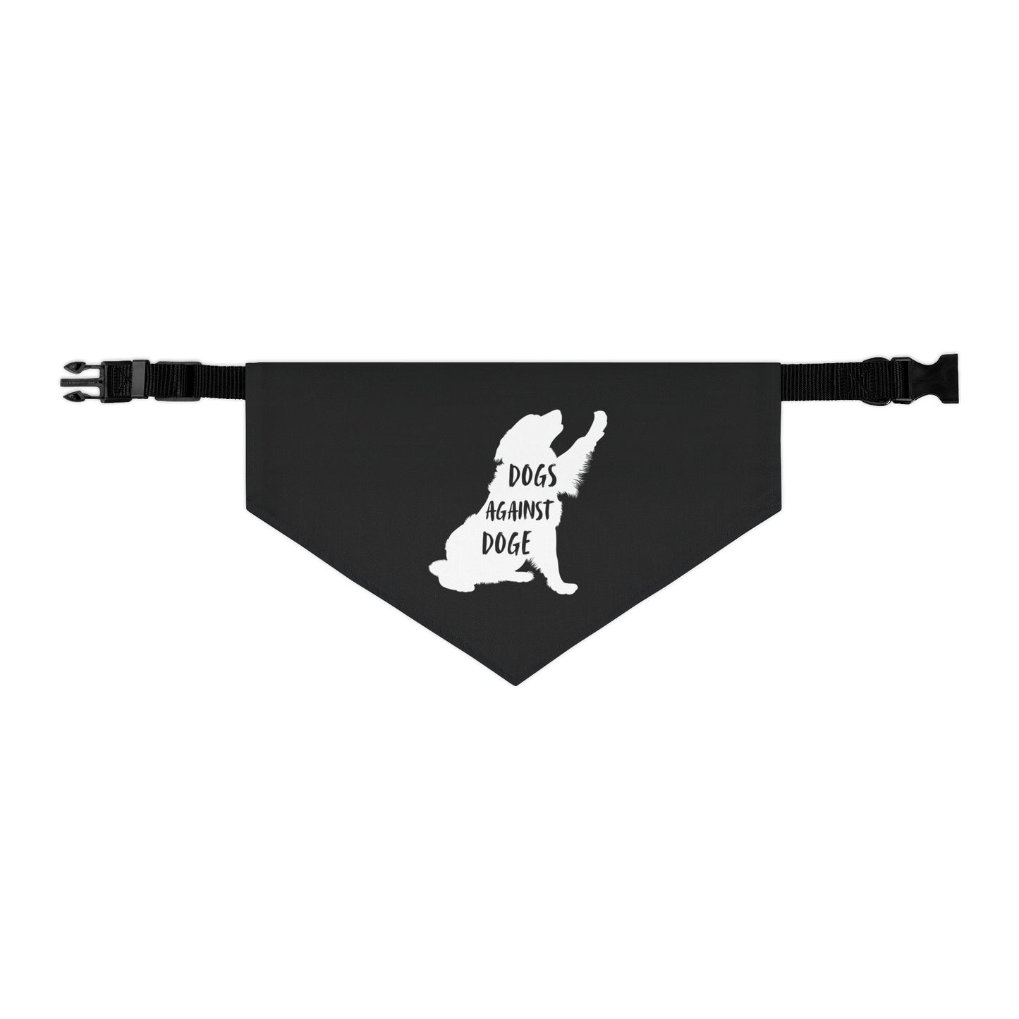 Black Dogs Against DOGE Raised Paw Pet Bandana Collar