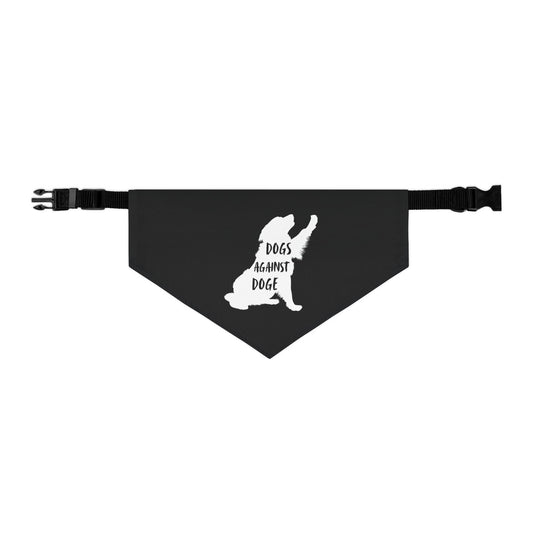 Black Dogs Against DOGE Raised Paw Pet Bandana Collar