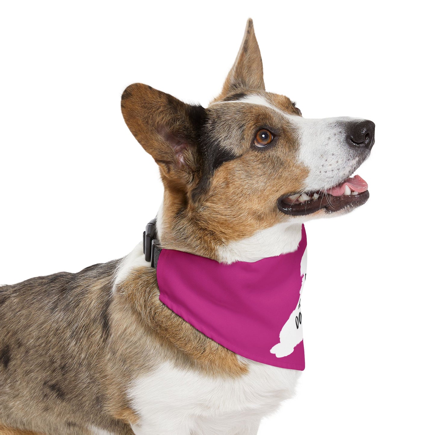 Hot Pink Dogs Against DOGE Raised Paw Pet Bandana Collar