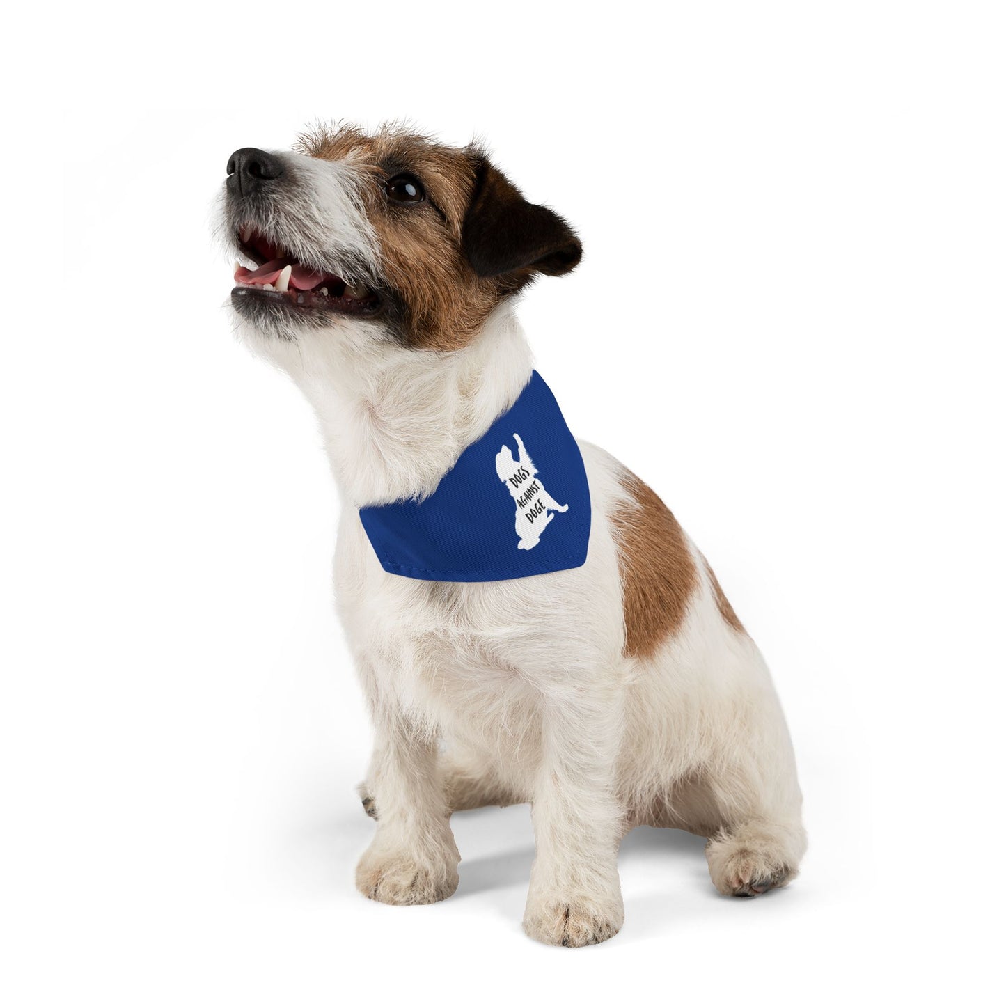 Blue Dogs Against DOGE Raised Paw Pet Bandana Collar