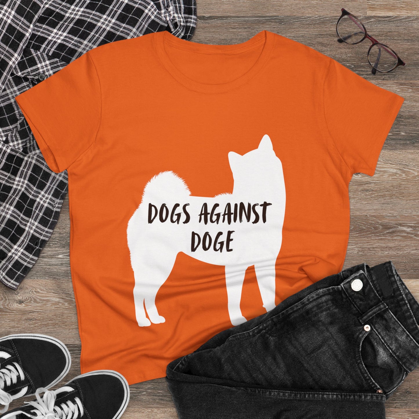 Color Edition: Shiba Inu Women's Dogs Against DOGE Cotton Tee