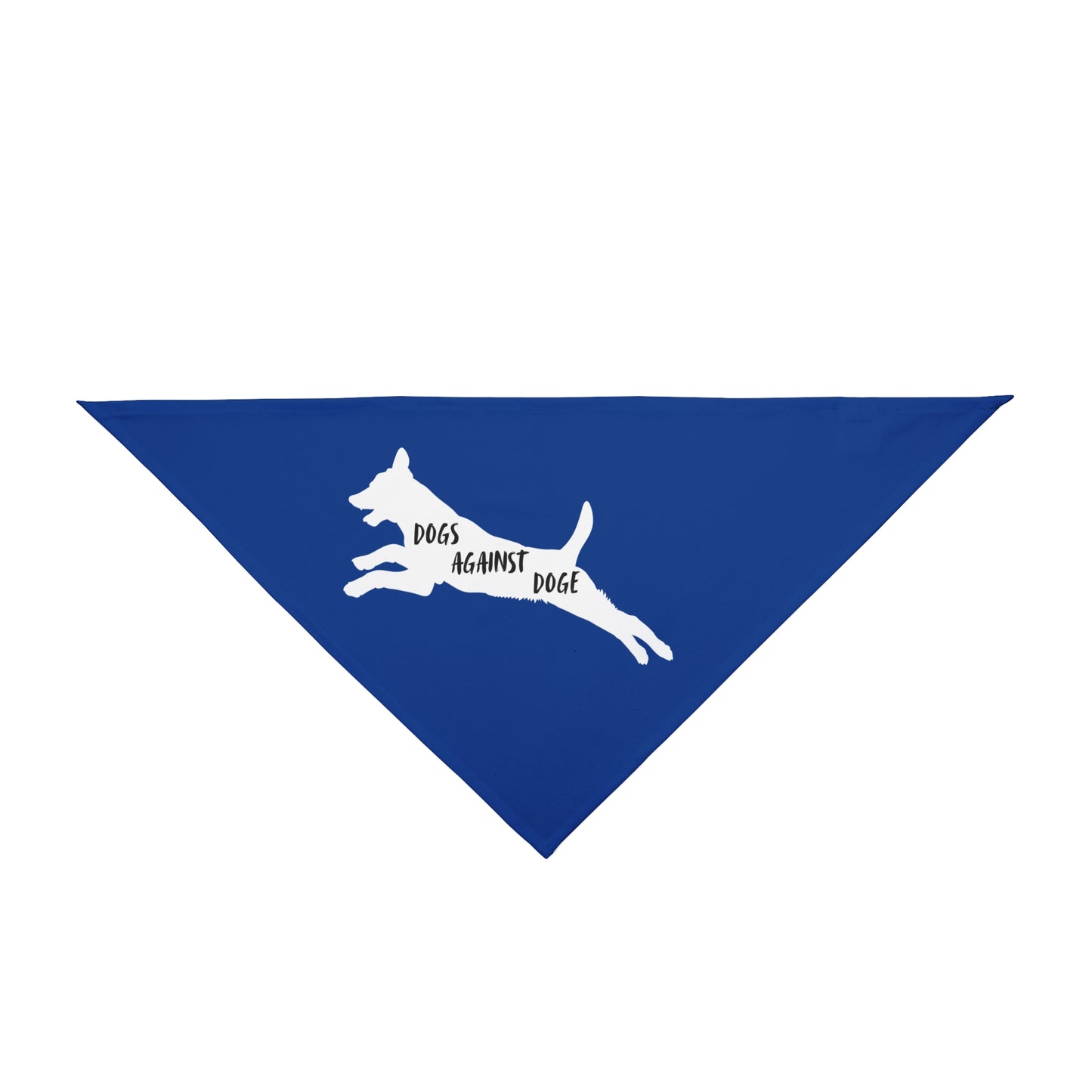 Blue Lunging Pup Dogs Against DOGE Pet Bandana